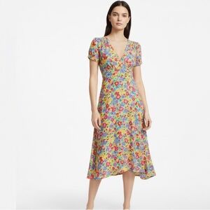 faithfull the brand tortugas midi dress Faithfull the Brand + Tortugas Midi Dress Mica Floral Pink